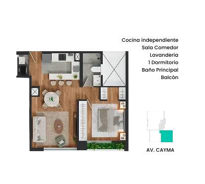 Plano del departamento — Dpto. Flat Tipo C
